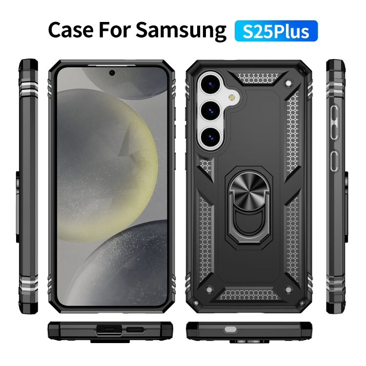 For Samsung Galaxy S25+ 5G Shockproof TPU + PC Phone Case(Black) - Galaxy S25+ 5G Cases by PMC Jewellery | Online Shopping South Africa | PMC Jewellery | Buy Now Pay Later Mobicred