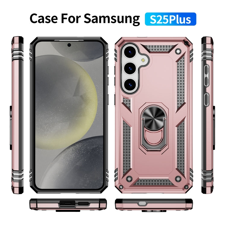 For Samsung Galaxy S25+ 5G Shockproof TPU + PC Phone Case(Rose Gold) - Galaxy S25+ 5G Cases by PMC Jewellery | Online Shopping South Africa | PMC Jewellery | Buy Now Pay Later Mobicred