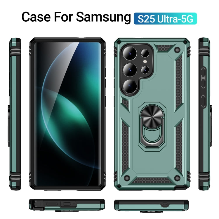 For Samsung Galaxy S25 Ultra 5G Shockproof TPU + PC Phone Case(Dark Green) - Galaxy S25 Ultra 5G Cases by PMC Jewellery | Online Shopping South Africa | PMC Jewellery | Buy Now Pay Later Mobicred