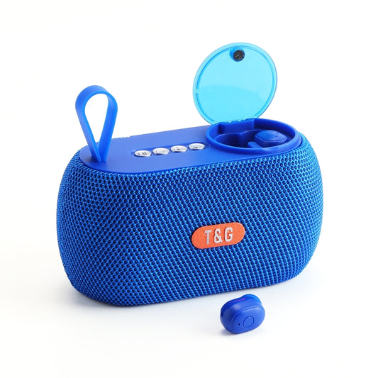 T&G TG810 2 in 1 Portable Outdoor Speaker + Mini Wireless Bluetooth Earphone(Blue) - Mini Speaker by T&G | Online Shopping South Africa | PMC Jewellery | Buy Now Pay Later Mobicred