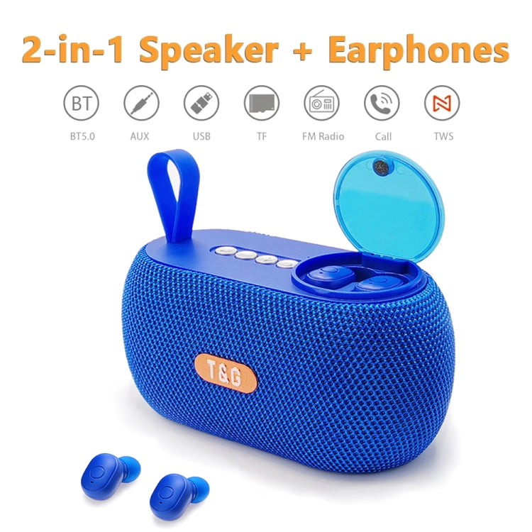 T&G TG810 2 in 1 Portable Outdoor Speaker + Mini Wireless Bluetooth Earphone(Black) - free shipping - PMC Jewellery - Order now!