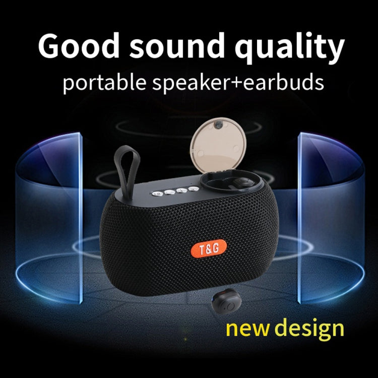 T&G TG810 2 in 1 Portable Outdoor Speaker + Mini Wireless Bluetooth Earphone(Black) - free shipping - PMC Jewellery - Order now!