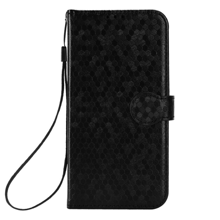 For Honor Magic6 Pro Honeycomb Dot Texture Leather Phone Case(Black) - Honor Cases by PMC Jewellery | Online Shopping South Africa | PMC Jewellery | Buy Now Pay Later Mobicred