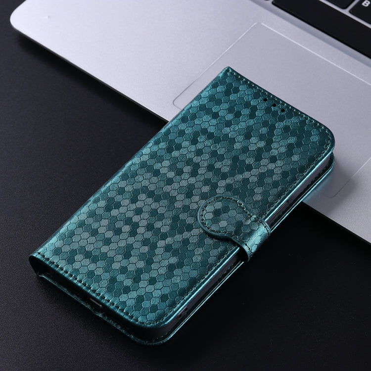 For Honor Magic6 Pro Honeycomb Dot Texture Leather Phone Case(Green) - Honor Cases by PMC Jewellery | Online Shopping South Africa | PMC Jewellery | Buy Now Pay Later Mobicred