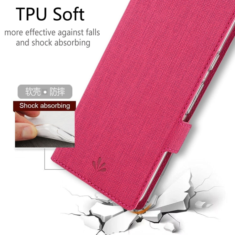 For LG Stylo 6 ViLi Side Button Magnetic Suction Type Shockproof TPU + PU Horizontal Flip Protective Case with Card Slot & Holder & Wallet(Rose Red) - LG by ViLi | Online Shopping South Africa | PMC Jewellery | Buy Now Pay Later Mobicred