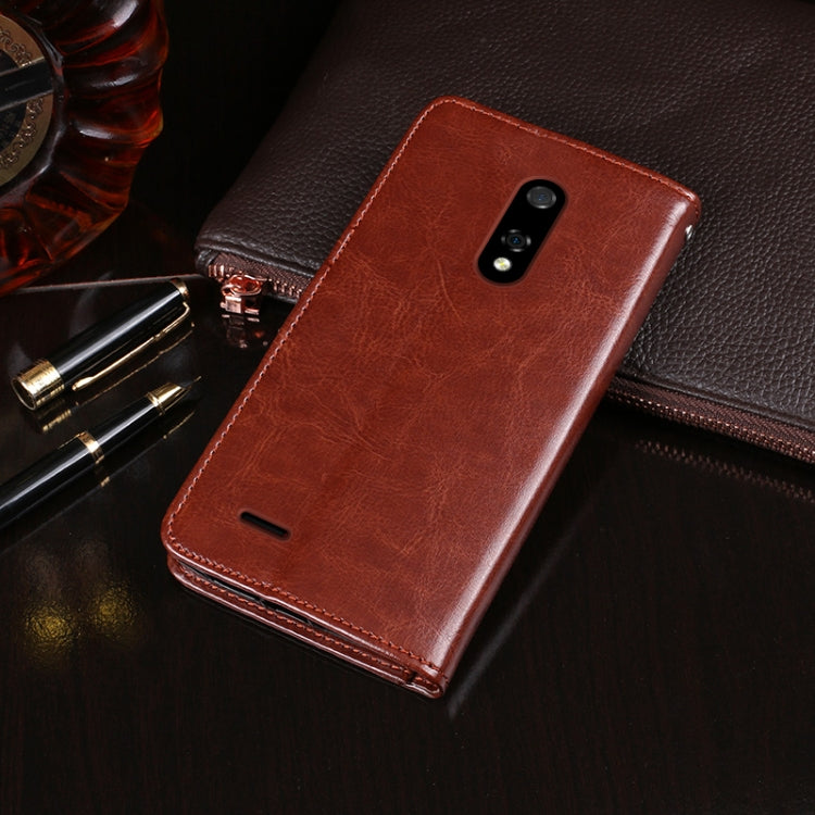 For Ulefone Note 8P idewei Crazy Horse Texture Horizontal Flip Leather Case with Holder & Card Slots & Wallet(Dark Blue) - Ulefone Cases by idewei | Online Shopping South Africa | PMC Jewellery | Buy Now Pay Later Mobicred