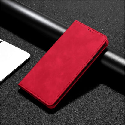 For Motorola Edge 5G 2024 Skin Feel Magnetic Leather Phone Case(Red) - Motorola Cases by PMC Jewellery | Online Shopping South Africa | PMC Jewellery | Buy Now Pay Later Mobicred