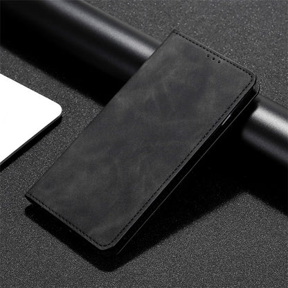 For Honor Magic6 Pro Skin Feel Magnetic Leather Phone Case(Black) - Honor Cases by PMC Jewellery | Online Shopping South Africa | PMC Jewellery | Buy Now Pay Later Mobicred