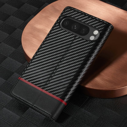 For Google Pixel 9 Pro LC.IMEEKE Carbon Fiber Leather Phone Case(Horizontal Black) - Google Cases by LC.IMEEKE | Online Shopping South Africa | PMC Jewellery | Buy Now Pay Later Mobicred