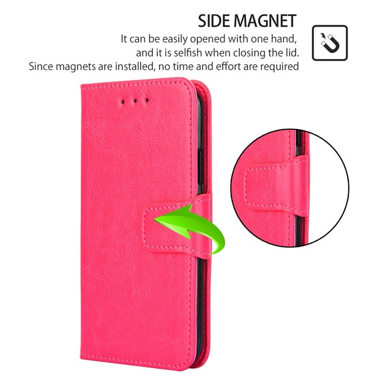 For Honor Magic6 Pro Crystal Texture Leather Phone Case(Rose Red) - Honor Cases by PMC Jewellery | Online Shopping South Africa | PMC Jewellery | Buy Now Pay Later Mobicred