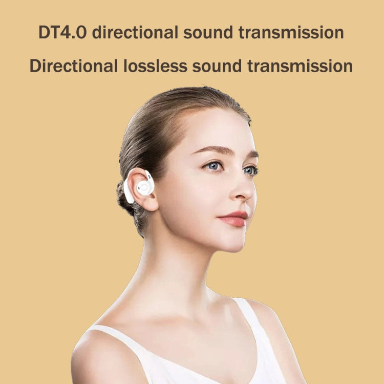 HF02 Ear Clip Bone Conduction TWS Noise Reduction Bluetooth Earphone(White) - TWS Earphone by PMC Jewellery | Online Shopping South Africa | PMC Jewellery | Buy Now Pay Later Mobicred