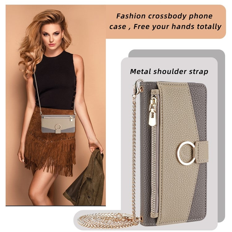 For Sony Xperia 5 V Crossbody Litchi Texture Leather Phone Case(Grey) - Sony Cases by PMC TechLife | Online Shopping South Africa | PMC TechLife | Buy Now Pay Later Mobicred