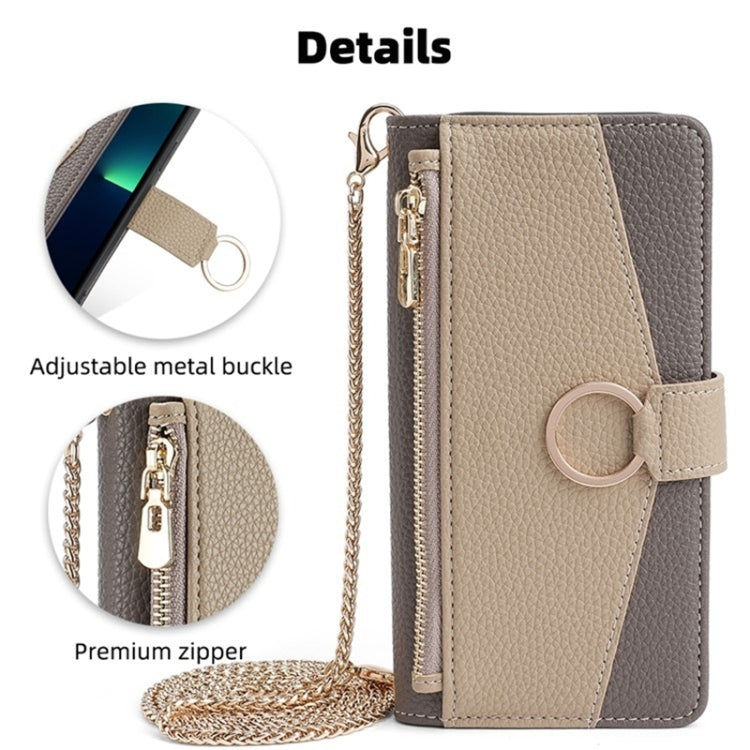 For Sony Xperia 10 V Crossbody Litchi Texture Leather Phone Case(Grey) - Sony Cases by PMC TechLife | Online Shopping South Africa | PMC TechLife | Buy Now Pay Later Mobicred