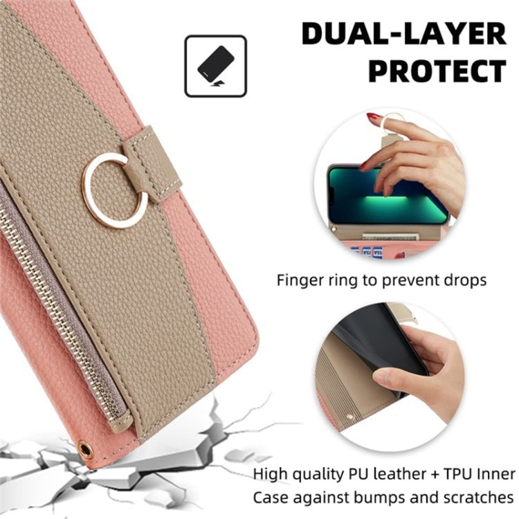For Sony Xperia 10 V Crossbody Litchi Texture Leather Phone Case(Pink) - Sony Cases by PMC TechLife | Online Shopping South Africa | PMC TechLife | Buy Now Pay Later Mobicred