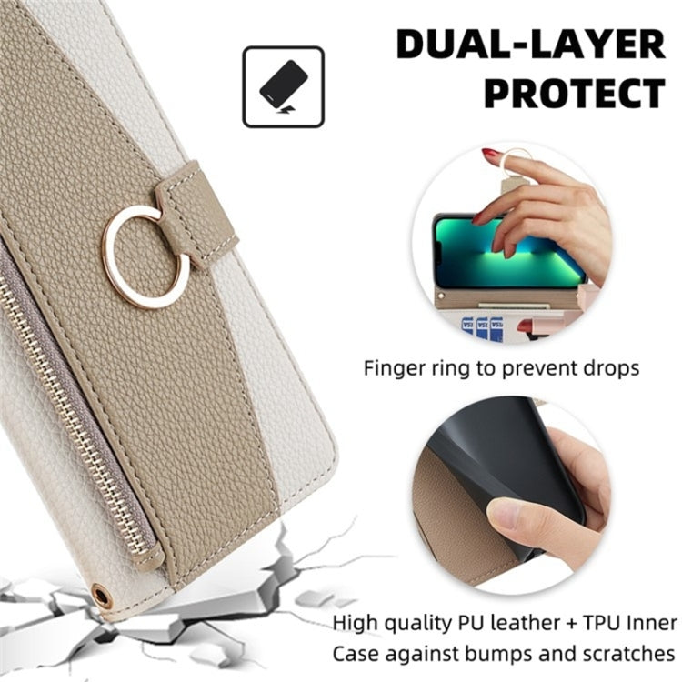 For Sony Xperia 10 V Crossbody Litchi Texture Leather Phone Case(White) - Sony Cases by PMC TechLife | Online Shopping South Africa | PMC TechLife | Buy Now Pay Later Mobicred