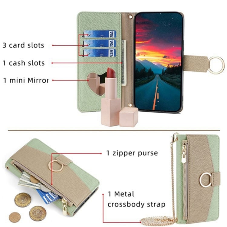 For Sony Xperia 5 IV Crossbody Litchi Texture Leather Phone Case(Green) - Sony Cases by PMC TechLife | Online Shopping South Africa | PMC TechLife | Buy Now Pay Later Mobicred