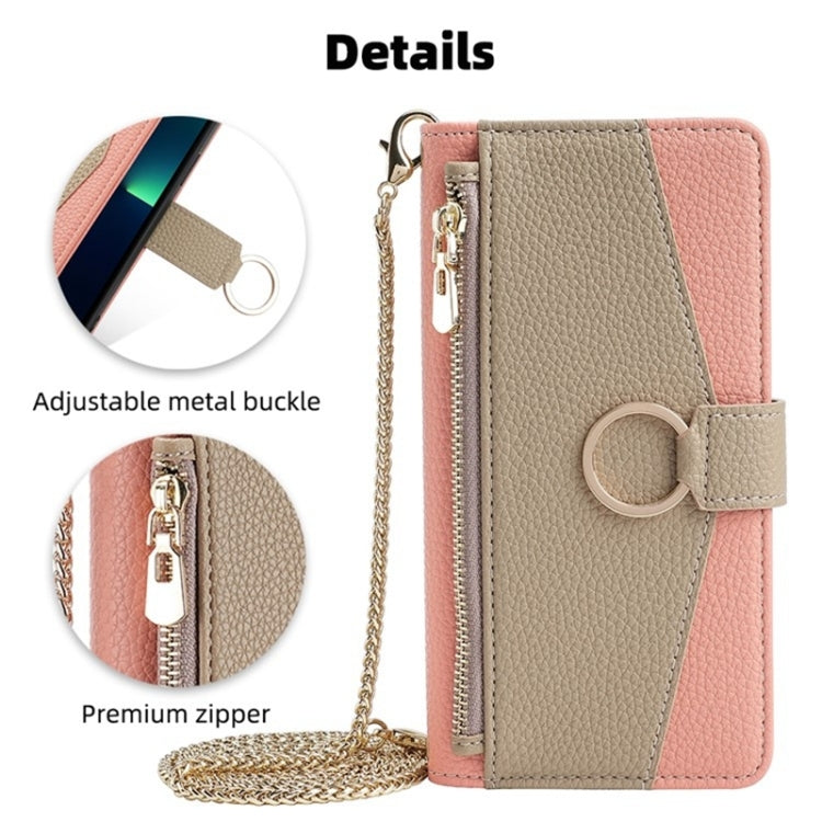 For Sony Xperia 5 IV Crossbody Litchi Texture Leather Phone Case(Pink) - Sony Cases by PMC TechLife | Online Shopping South Africa | PMC TechLife | Buy Now Pay Later Mobicred