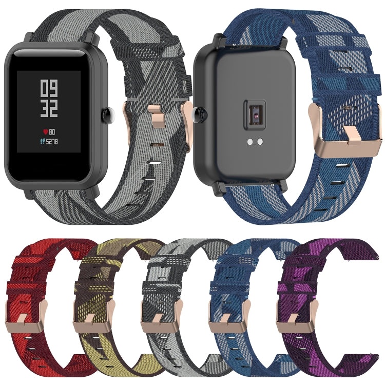 20mm Universal Stripe Weave Nylon Watch Band(Purple) - free shipping - PMc TechLife - Order now!