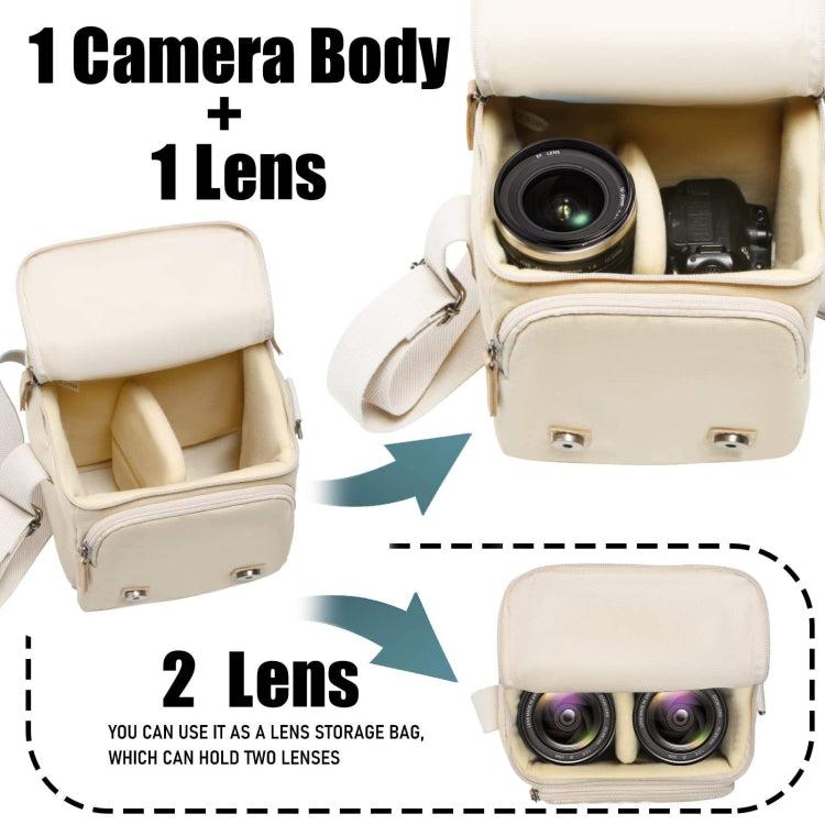 Cwatcun N1 Retro Multifunctional Canvas Waterproof Digital Camera Photography Bag, Size:18 x 12.5 x 21cm Coffee - free shipping - PMC TechLife - Order now!