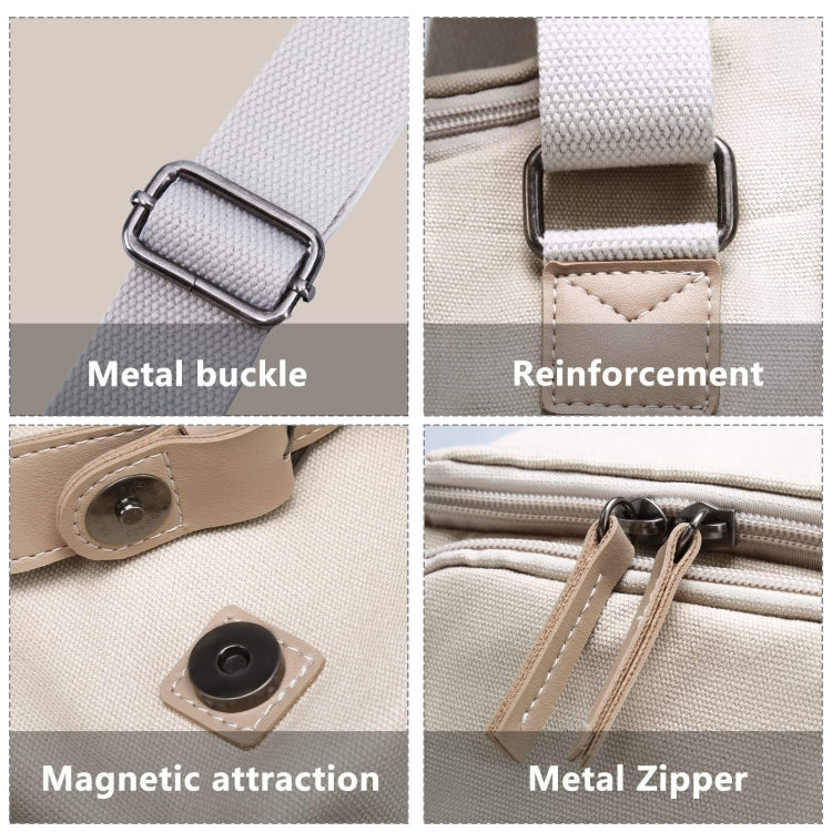 Cwatcun N1 Retro Multifunctional Canvas Waterproof Digital Camera Photography Bag, Size:18 x 12.5 x 21cm Coffee - free shipping - PMC TechLife - Order now!