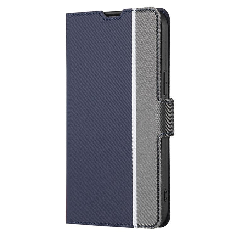 For Motorola Edge 5G 2024 Twill Texture Side Button Leather Phone Case(Blue) - Motorola Cases by PMC Jewellery | Online Shopping South Africa | PMC Jewellery | Buy Now Pay Later Mobicred