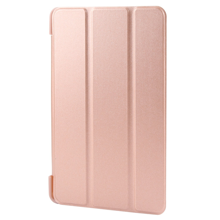 For Samsung Galaxy Tab A9 Tri-fold Holder Flip Horizontal Flip TPU Leather Tablet Case(Rose Gold) - Galaxy Tab A9 by PMC TechLife | Online Shopping South Africa | PMC TechLife