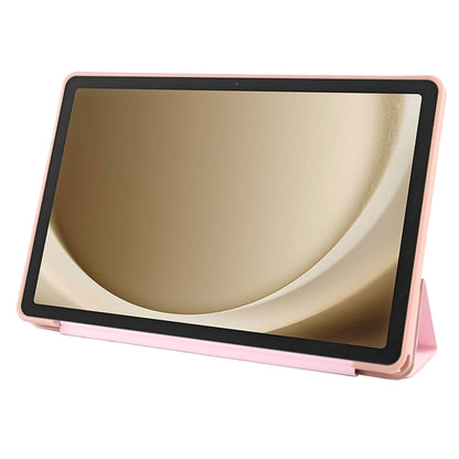 For Samsung Galaxy Tab A9+ Tri-fold Holder Flip Horizontal Flip TPU Leather Tablet Case(Rose Gold) - Galaxy Tab A9+ by PMC Jewellery | Online Shopping South Africa | PMC Jewellery