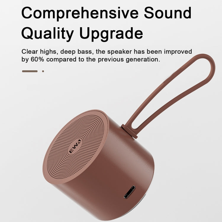 EWA A127 Outdoor IPX5 Waterproof Portable Mini TWS Wireless Bluetooth Speaker(Silver) - free shipping - PMC Jewellery - Order now!