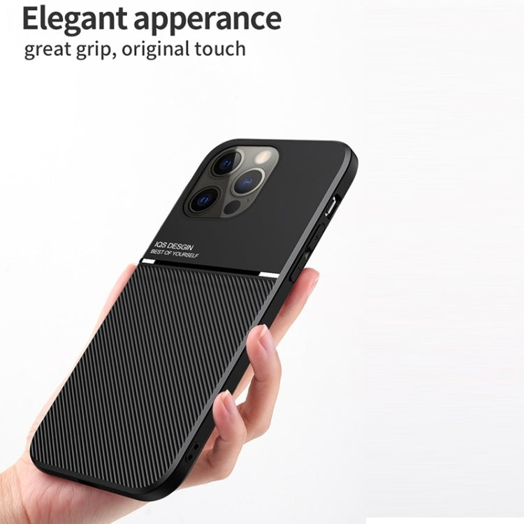 For iPhone 15 Pro Max Classic Tilt Strip Grain Magnetic Shockproof PC + TPU Phone Case(Green) - iPhone 15 Pro Max Cases by PMC TechLife | Online Shopping South Africa | PMC TechLife | Buy Now Pay Later Mobicred
