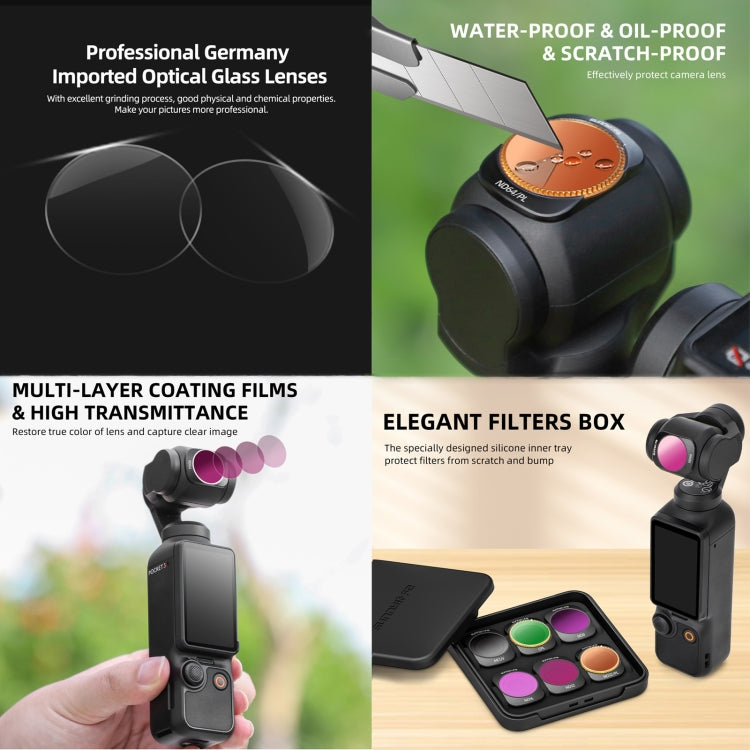 For DJI OSMO Pocket 3 Sunnylife Camera Lens Filter, Filter:3 in 1 CPL ND8/16 - Lens Accessories by Sunnylife | Online Shopping South Africa | PMC Jewellery | Buy Now Pay Later Mobicred