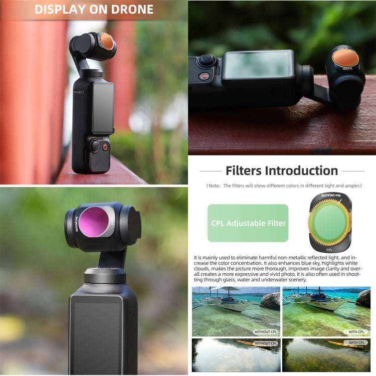 For DJI OSMO Pocket 3 Sunnylife Camera Lens Magnetic Metal Filter, Filter:ND32PL - Lens Accessories by Sunnylife | Online Shopping South Africa | PMC TechLife | Buy Now Pay Later Mobicred