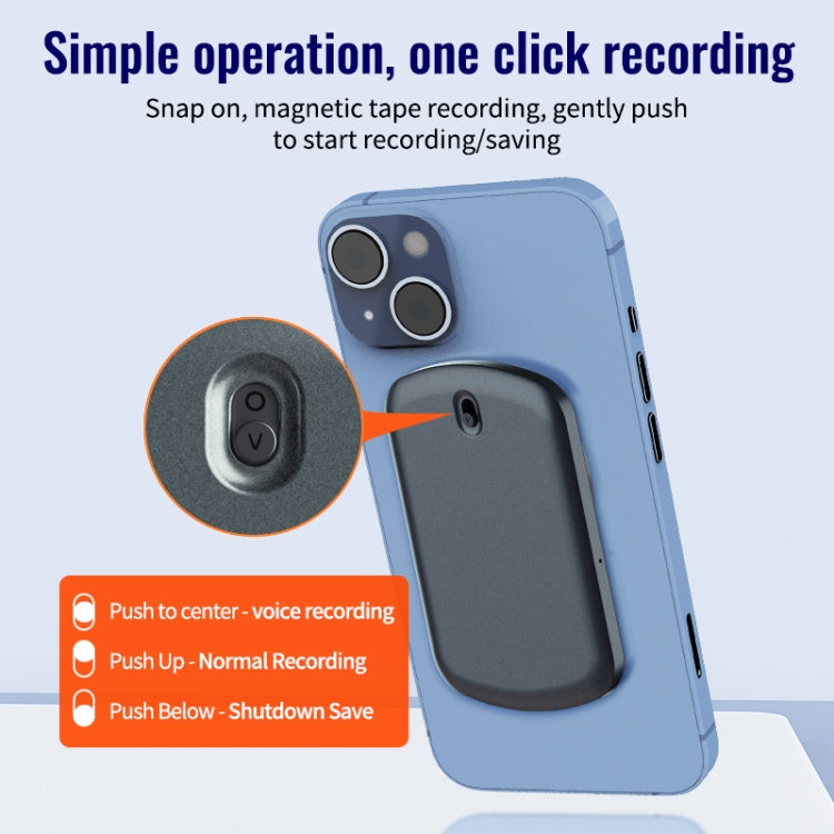 JNN A1 Strong Magnetic Mobile Call Voice Recorder, Memory:4GB(Black) - Recording Pen by JNN | Online Shopping South Africa | PMC TechLife | Buy Now Pay Later Mobicred