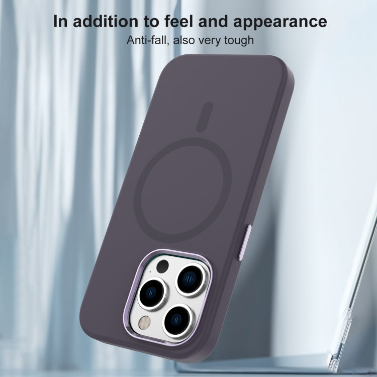 For iPhone 15 Pro Max Mutural Karen Series Liquid Silicone Magsafe Phone Case(Dark Purple) - iPhone 15 Pro Max Cases by Mutural | Online Shopping South Africa | PMC Jewellery | Buy Now Pay Later Mobicred