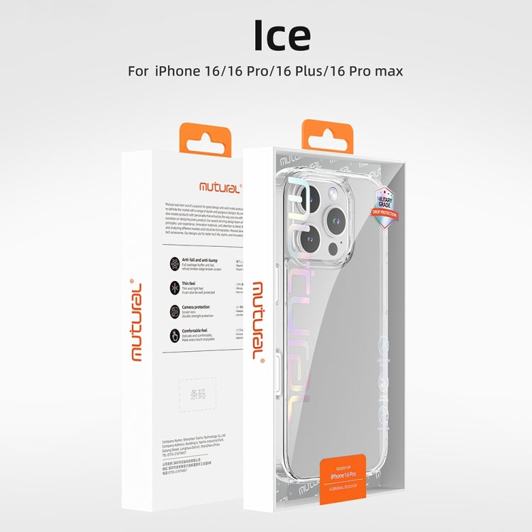 For iPhone 16 Pro Max Mutural Ice Series TPU Phone Case(Transparent) - iPhone 16 Pro Max Cases by Mutural | Online Shopping South Africa | PMC Jewellery | Buy Now Pay Later Mobicred