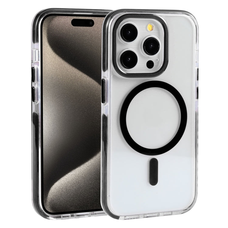For iPhone 15 Pro Mutural Cushion Series MagSafe Magnetic Phone Case(Black) - iPhone 15 Pro Cases by Mutural | Online Shopping South Africa | PMC Jewellery