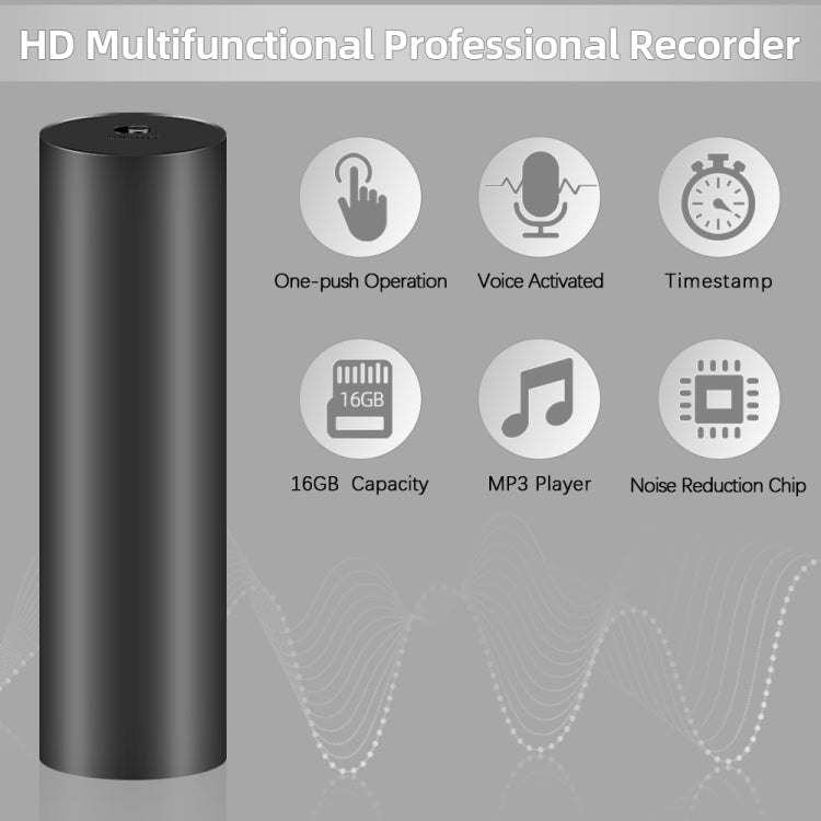 MZ010 HD Noise Reduction Portable Recorder, Capacity:16GB - Recording Pen by PMC Jewellery | Online Shopping South Africa | PMC Jewellery | Buy Now Pay Later Mobicred