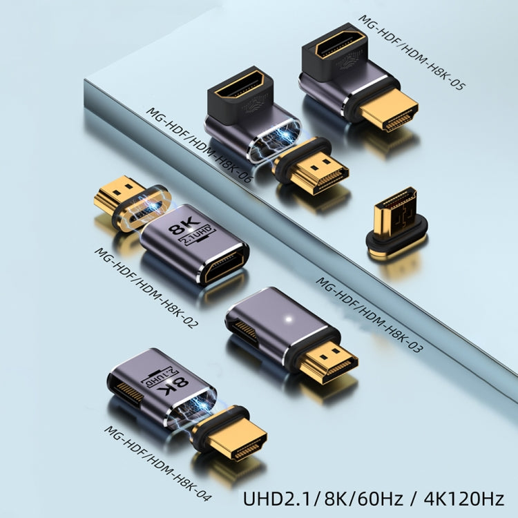 8K 60Hz HDTV to HDTV Magnetic Adapter, 3D Curved Female Vertical Front Side - free shipping - PMC Jewellery - Order now!