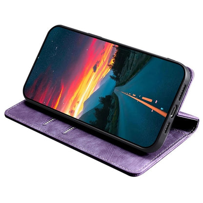 For Motorola Edge 5G 2024 RFID Anti-theft Brush Magnetic Leather Phone Case(Purple) - Motorola Cases by PMC Jewellery | Online Shopping South Africa | PMC Jewellery | Buy Now Pay Later Mobicred