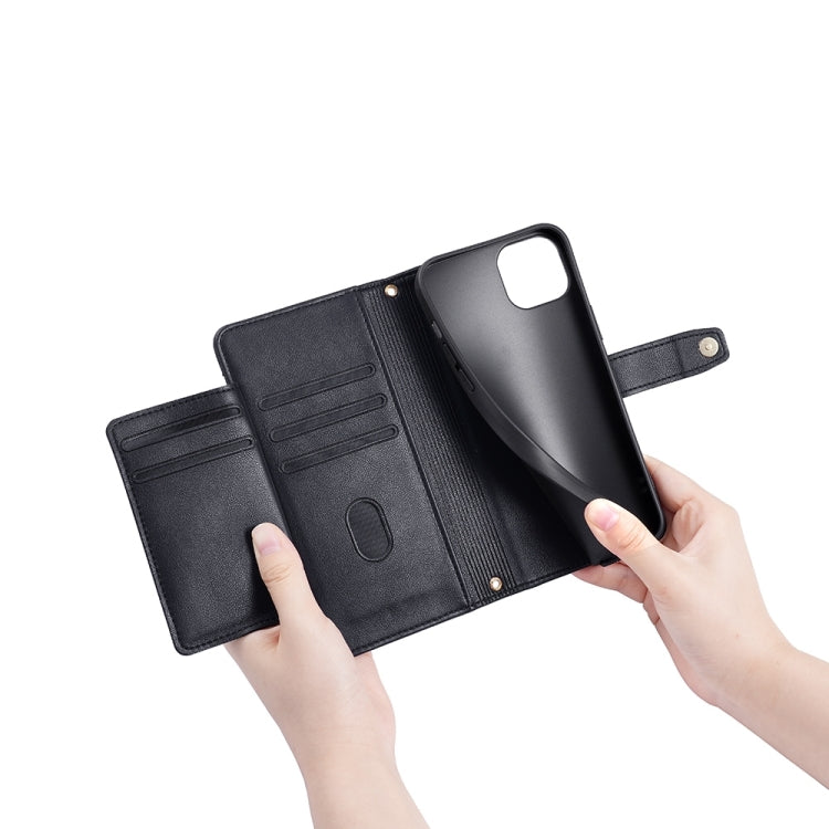 For Sony Xperia 5 V Lite Sheep Texture Cross-body Zipper Wallet Leather Phone Case(Black) - Sony Cases by PMC TechLife | Online Shopping South Africa | PMC TechLife | Buy Now Pay Later Mobicred