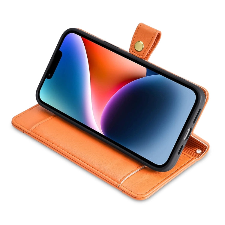 For Sony Xperia 5 V Lite Sheep Texture Cross-body Zipper Wallet Leather Phone Case(Orange) - Sony Cases by PMC TechLife | Online Shopping South Africa | PMC TechLife | Buy Now Pay Later Mobicred