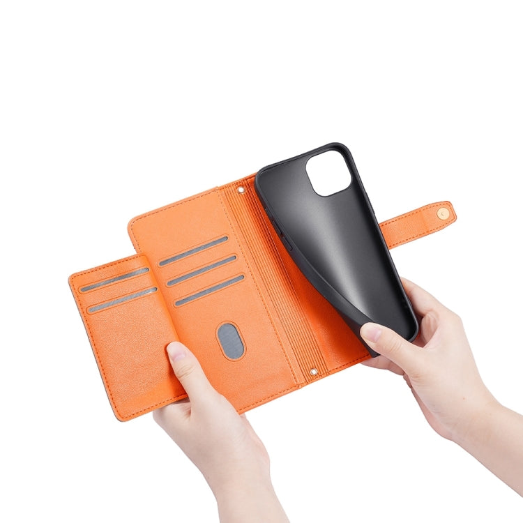 For Sony Xperia 5 V Lite Sheep Texture Cross-body Zipper Wallet Leather Phone Case(Orange) - Sony Cases by PMC TechLife | Online Shopping South Africa | PMC TechLife | Buy Now Pay Later Mobicred