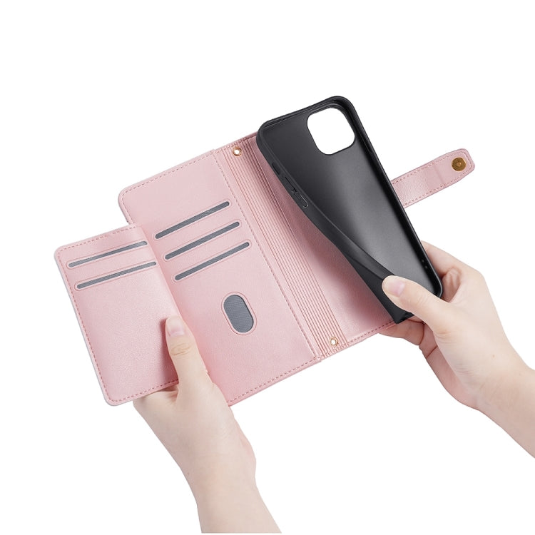 For Sony Xperia 5 V Lite Sheep Texture Cross-body Zipper Wallet Leather Phone Case(Pink) - Sony Cases by PMC TechLife | Online Shopping South Africa | PMC TechLife | Buy Now Pay Later Mobicred