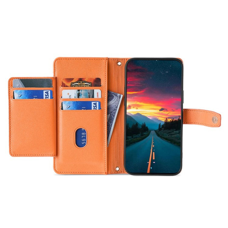For Sony Xperia 1 VI Lite Sheep Texture Cross-body Zipper Wallet Leather Phone Case(Orange) - free shipping - PMC TechLife - Order now!