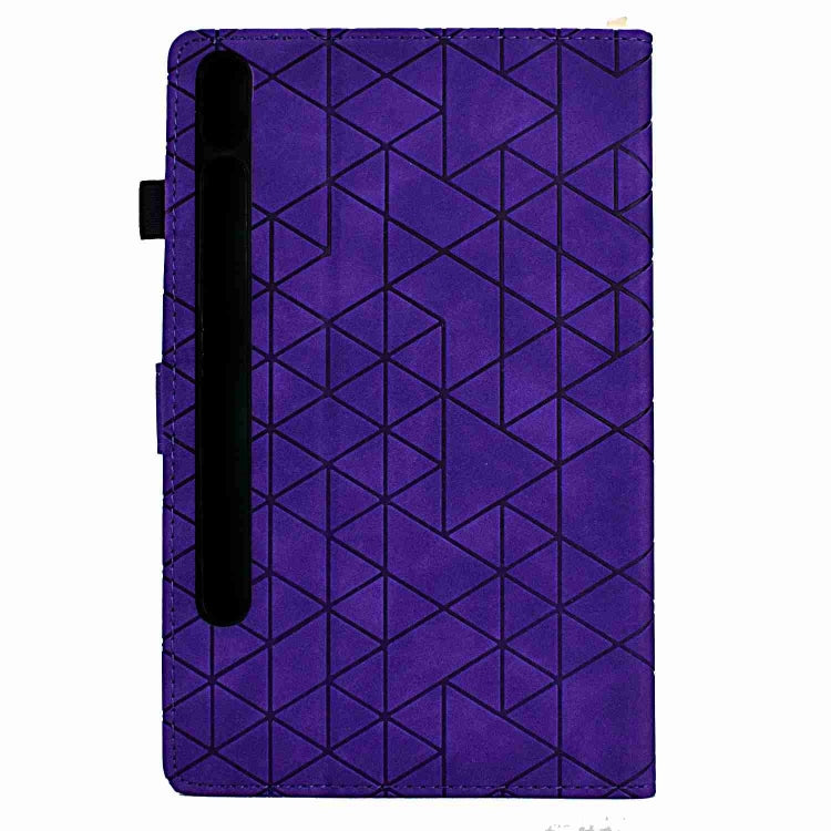 For Samsung Galaxy Tab S9 Rhombus TPU Smart Leather Tablet Case(Purple) - Galaxy Tab S9 Cases by PMC Jewellery | Online Shopping South Africa | PMC Jewellery | Buy Now Pay Later Mobicred