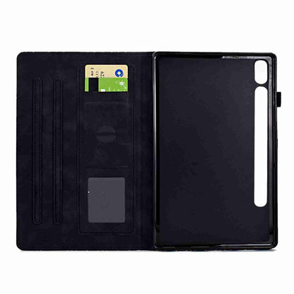 For Samsung Galaxy Tab S9 Rhombus TPU Smart Leather Tablet Case(Black) - Galaxy Tab S9 Cases by PMC Jewellery | Online Shopping South Africa | PMC Jewellery | Buy Now Pay Later Mobicred