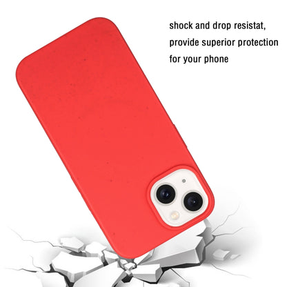 For iPhone 14 Wheat MagSafe Magnetic Straw Material + TPU Phone Case(Red) - iPhone 14 Cases by PMC Jewellery | Online Shopping South Africa | PMC Jewellery