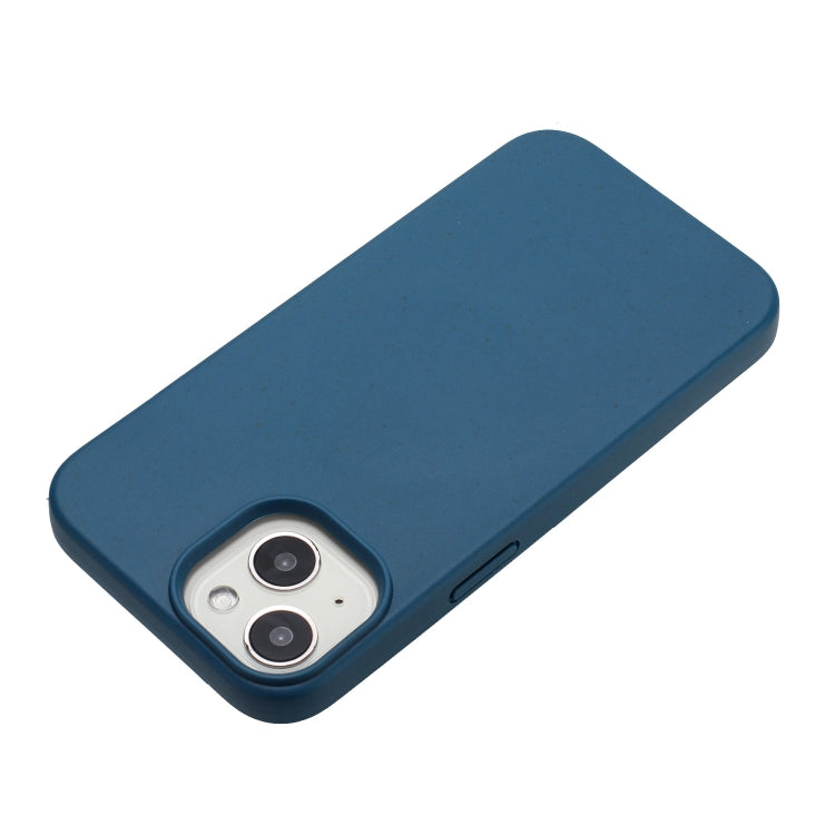 For iPhone 14 Wheat MagSafe Magnetic Straw Material + TPU Phone Case(Blue) - iPhone 14 Cases by PMC Jewellery | Online Shopping South Africa | PMC Jewellery