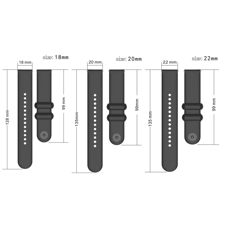 18mm Universal Solid Color Reverse Buckle Silicone Watch Band(Wine Red) - free shipping - PMC TechLife - Order now!