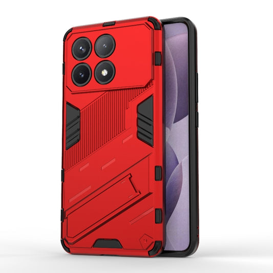 For Xiaomi Redmi K70 5G Punk Armor 2 in 1 PC + TPU Phone Case with Holder(Red) - K70 Cases by PMC Jewellery | Online Shopping South Africa | PMC Jewellery | Buy Now Pay Later Mobicred