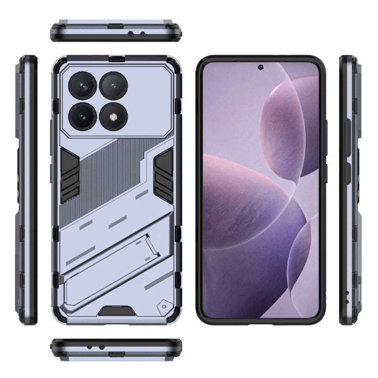 For Xiaomi Redmi K70 5G Punk Armor 2 in 1 PC + TPU Phone Case with Holder(Grey) - K70 Cases by PMC Jewellery | Online Shopping South Africa | PMC Jewellery | Buy Now Pay Later Mobicred